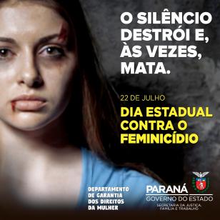 Dia Estadual de Combate ao Feminicídio