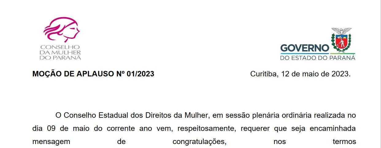 Moção de Aplauso n°01/2023 - Dia internacional da enfermagem
