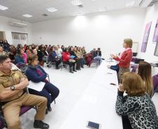 Secretária da Família e Desenvolvimento Social, Fernanda Richa, participa de encontro de gestores na Casa da Mulher Brasileira - Foto: Rogério Machado/SECS