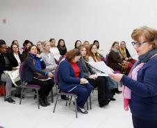 Secretária da Família e Desenvolvimento Social, Fernanda Richa, participa de encontro de gestores na Casa da Mulher Brasileira - Foto: Rogério Machado/SECS