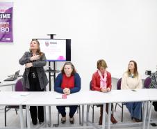 Secretária da Família e Desenvolvimento Social, Fernanda Richa, participa de encontro de gestores na Casa da Mulher Brasileira - Foto: Rogério Machado/SECS