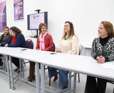 Secretária da Família e Desenvolvimento Social, Fernanda Richa, participa de encontro de gestores na Casa da Mulher Brasileira - Foto: Rogério Machado/SECS