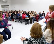 Secretária da Família e Desenvolvimento Social, Fernanda Richa, participa de encontro de gestores na Casa da Mulher Brasileira - Foto: Rogério Machado/SECS