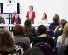 Secretária da Família e Desenvolvimento Social, Fernanda Richa, participa de encontro de gestores na Casa da Mulher Brasileira - Foto: Rogério Machado/SECS