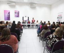 Secretária da Família e Desenvolvimento Social, Fernanda Richa, participa de encontro de gestores na Casa da Mulher Brasileira - Foto: Rogério Machado/SECS