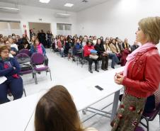 Secretária da Família e Desenvolvimento Social, Fernanda Richa, participa de encontro de gestores na Casa da Mulher Brasileira - Foto: Rogério Machado/SECS