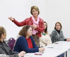 Secretária da Família e Desenvolvimento Social, Fernanda Richa, participa de encontro de gestores na Casa da Mulher Brasileira - Foto: Rogério Machado/SECS