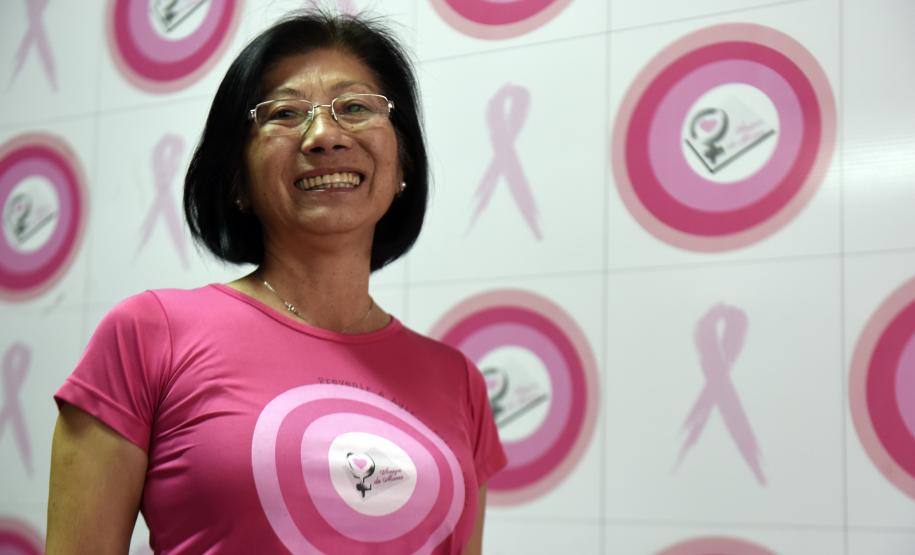 AAMA - Associação das Amigas da Mama.Socióloga Marta Sassa, voluntária da associação.Curitiba, 17/05/2017Foto: Ricardo Almeida / ANPr