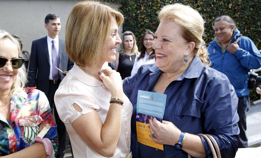 Secretária da Família e Desenvolvimento Social, Fernanda Richa, participa lançamento da campanha MULHER CHEGA DE VIOLÊNCIA. Fotos: Rogério Machado / SECS