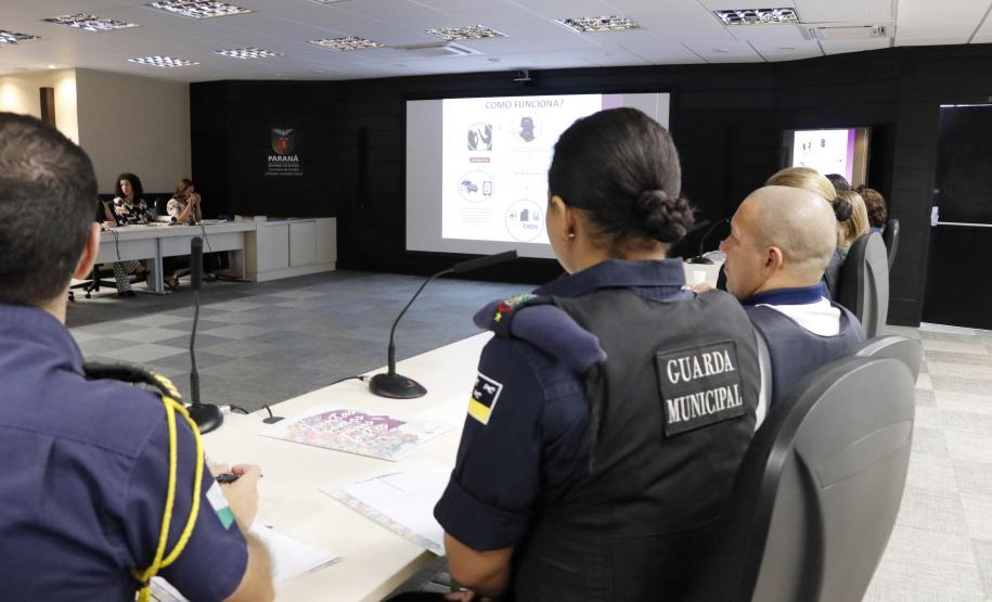 Capacitação para municípios orienta como usar o botão do pânico - Foto: Fábio Schafer/SEDS