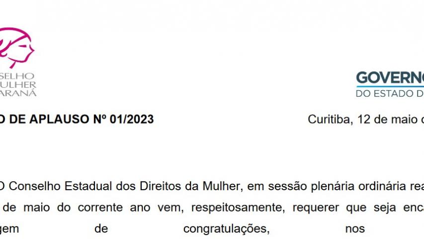 Moção de Aplauso n°01/2023 - Dia internacional da enfermagem